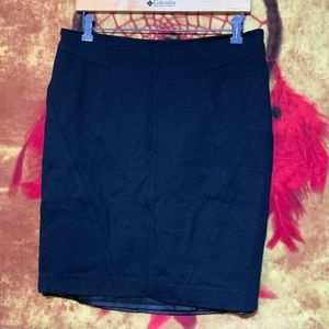 INC-woman’s black rayon blend lined zippered-hip mini skirt